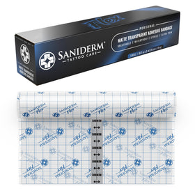 Saniderm Flex personal roll front view showing product and label benefit