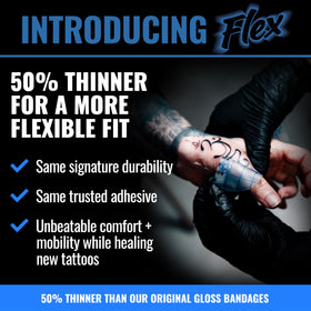 Close-up of Saniderm Flex matte surface showing low glare and comfort