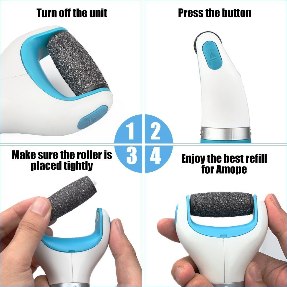 sankaragi roller mounted in an Amope-style device demonstrating easy click-fit benefit