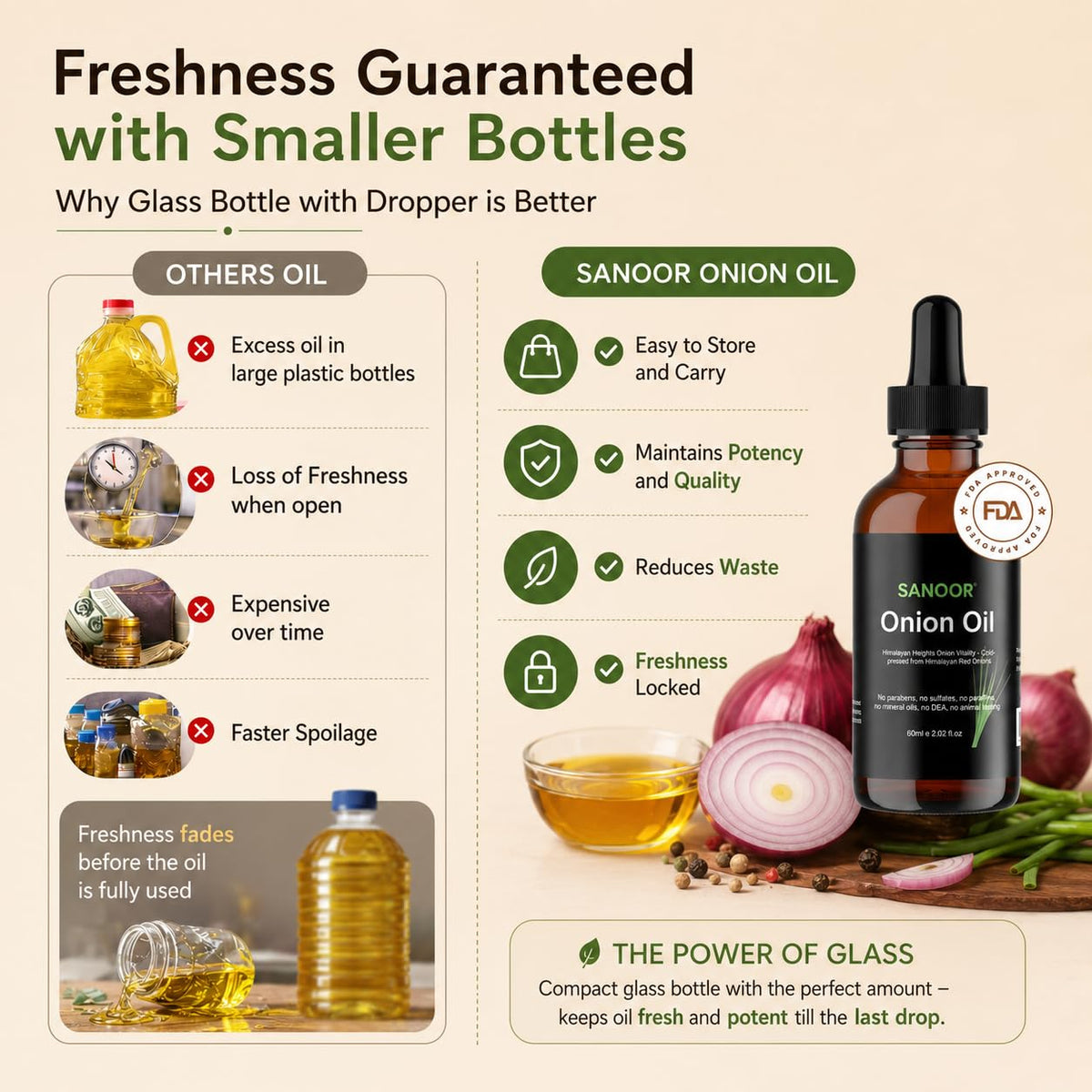 SANOOR bottle staged on wooden table conveying natural skincare lifestyle