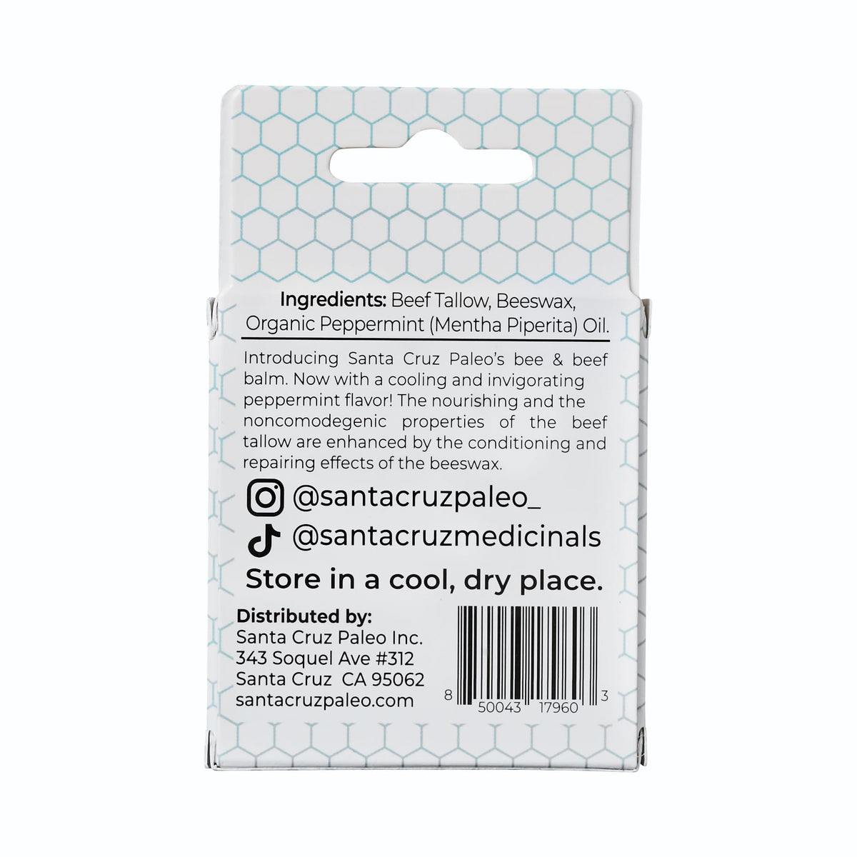 Santa Cruz Paleo close-up of open balm stick texture for smooth application benefit