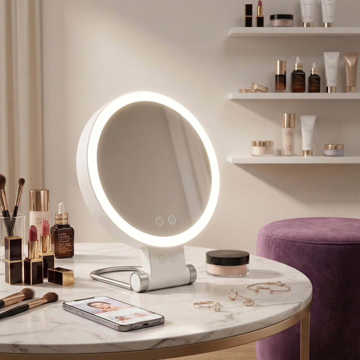 SANYCASA cool light mode lit, high-contrast clarity for detail benefit