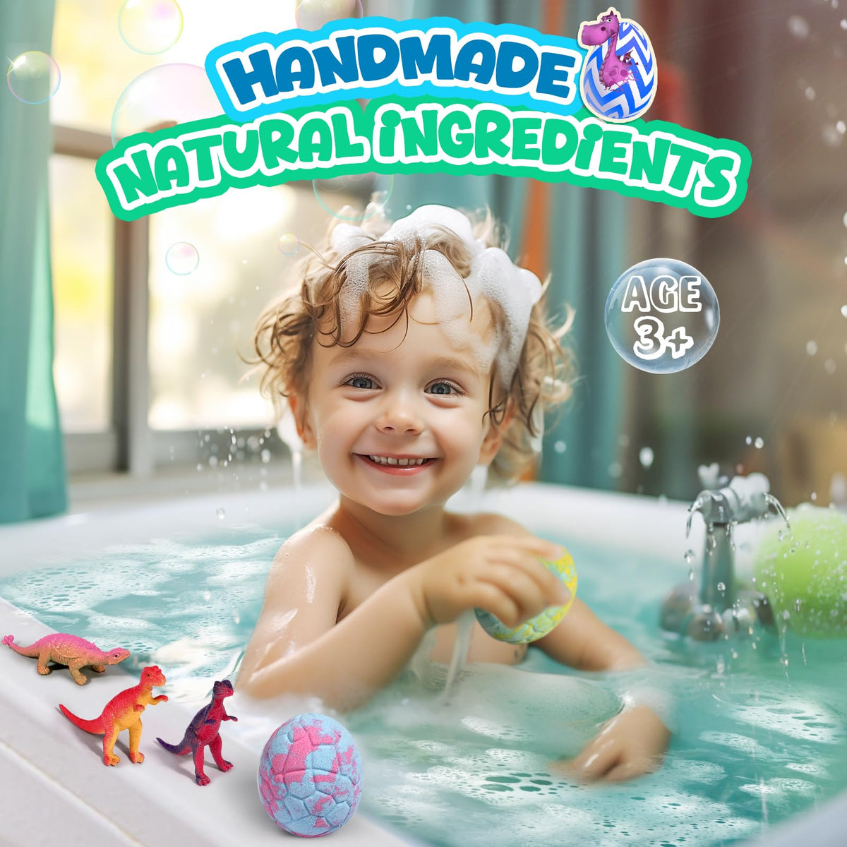 sanyi bath bomb fizzing in tub illustrating entertaining bath-time experience