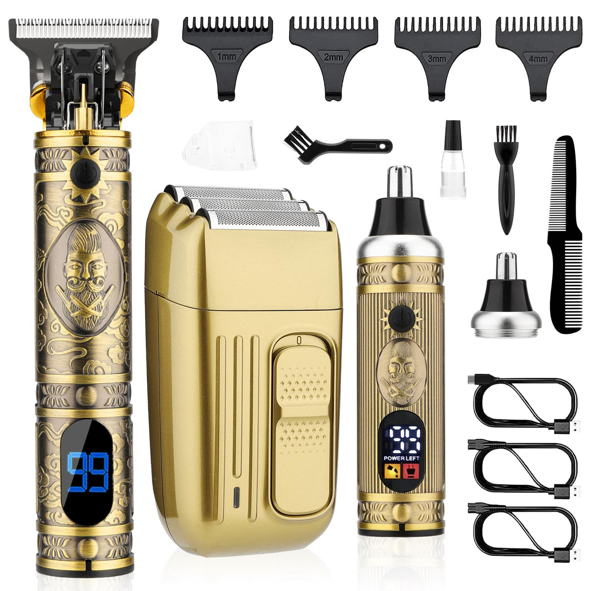 Saoilli front packaging showing full 3-in-1 grooming kit and accessories for convenience