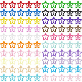 SAOROPEB front pack of 100 star clips showing colorful assortment and convenience