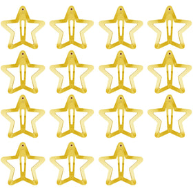 SAOROPEB front view of 15 gold star clips showing package and quantity benefit