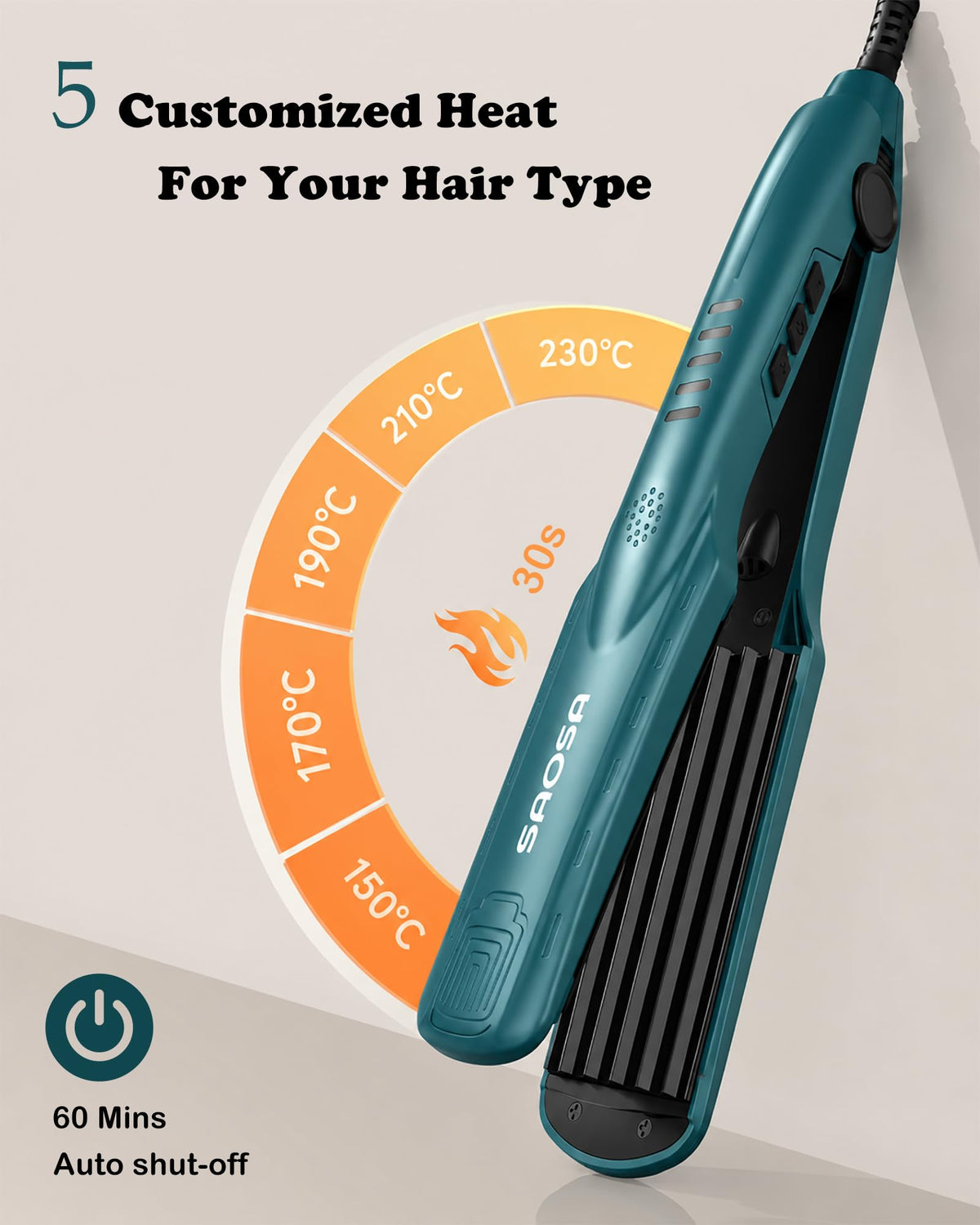 SAOSA crimper in hand scale view demonstrating lightweight travel-friendly design