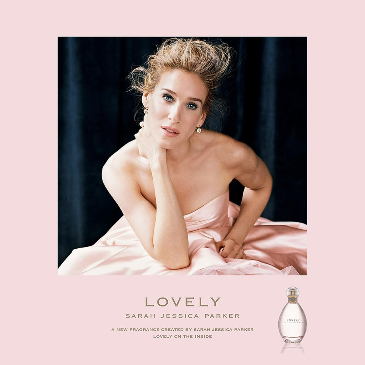 Sarah Jessica Parker Lovely being sprayed on skin demonstrating lightweight daily wear