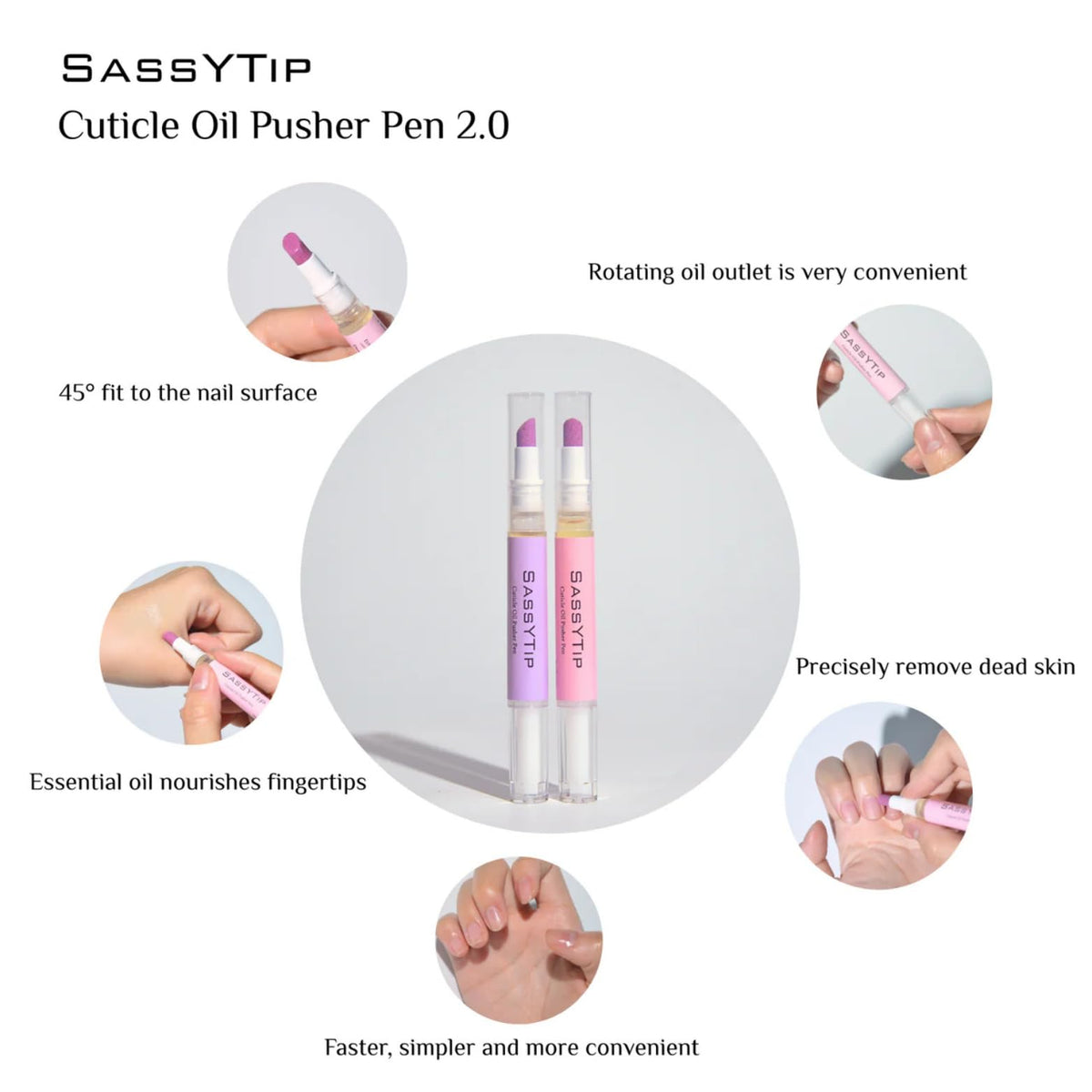 SASSYTIP oil pen twist action releasing nourishing oil