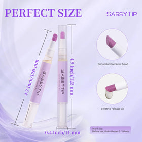 SASSYTIP manicured nails after use showing brighter nail surface
