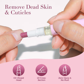 SASSYTIP ceramic tip close-up showing gentle textured edge for safe removal