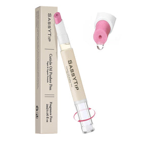 SASSYTIP front view of pen showing compact travel-ready design and clear labeling