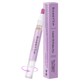 SASSYTIP front packaging showing purple pen and benefits