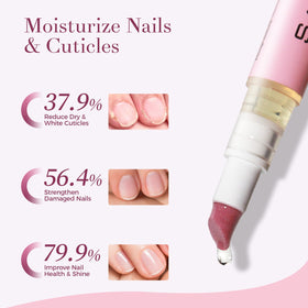 SASSYTIP oil pen in hand demonstrating portable, one-handed application benefit