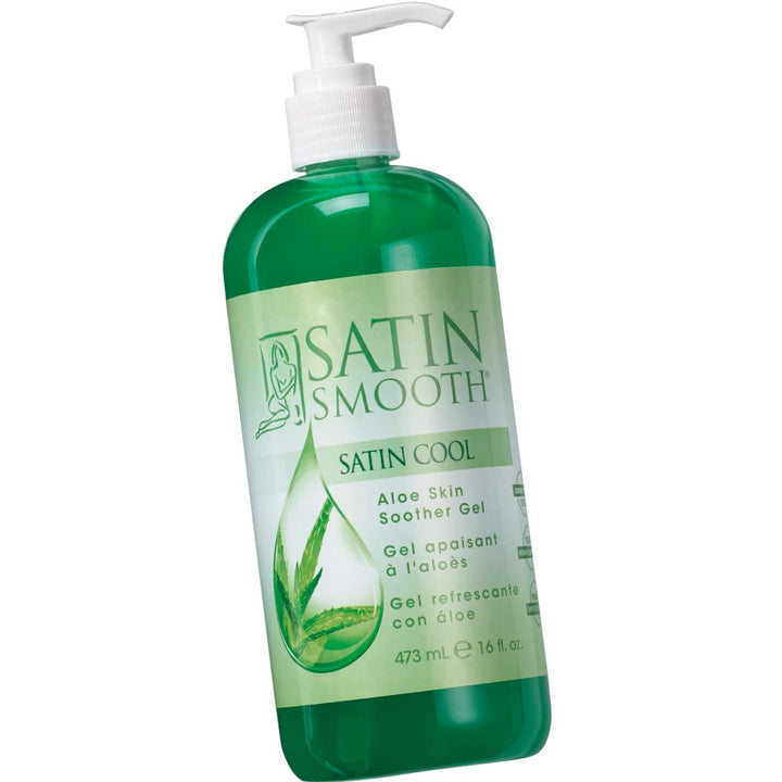 SATIN SMOOTH front bottle view showing label and 16 fl oz size for reliable hydration