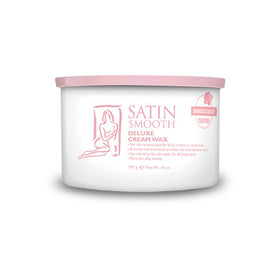 SATIN SMOOTH jar front view showing product branding and benefit for salon use