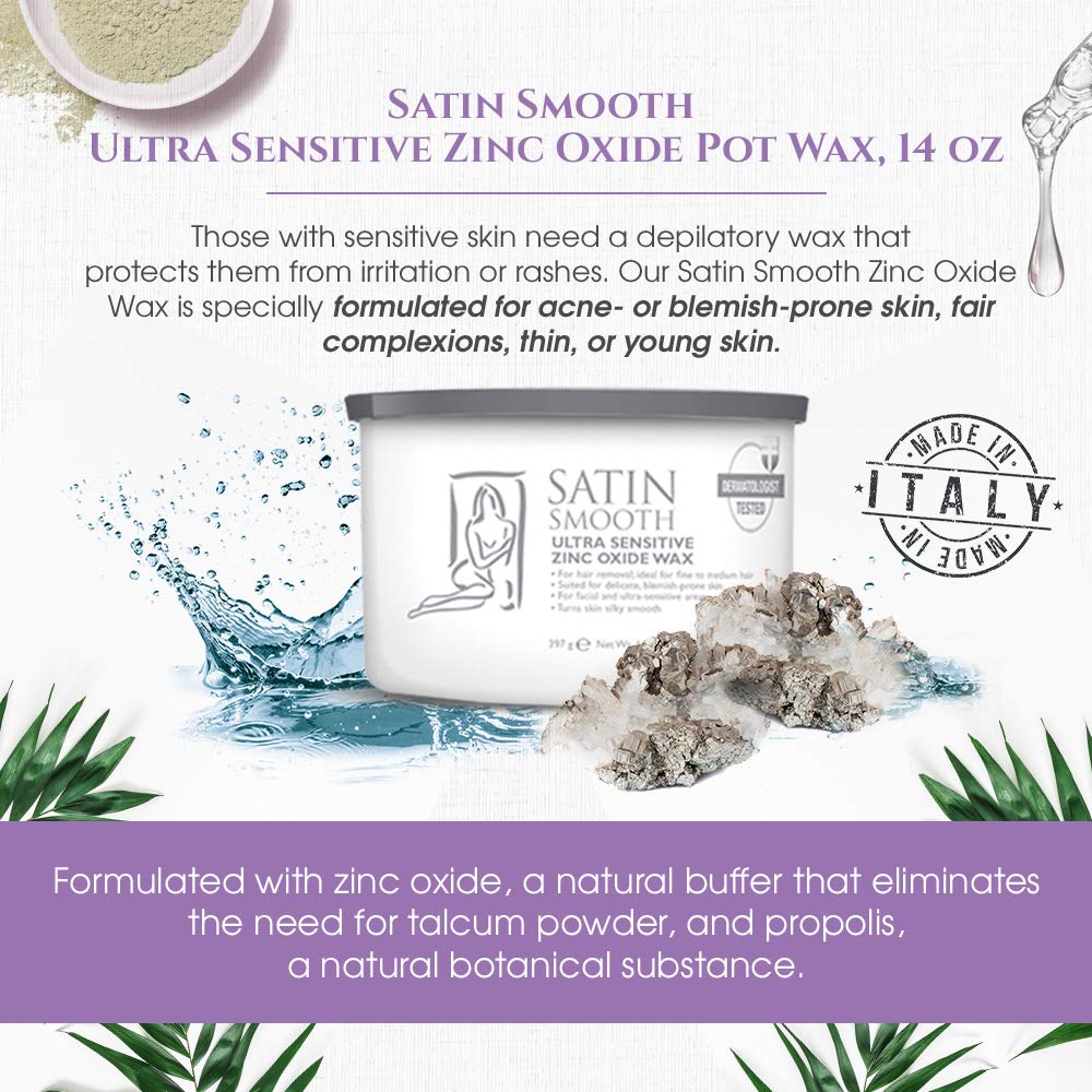 SATIN SMOOTH wax applied upper lip showing precise hair removal benefit