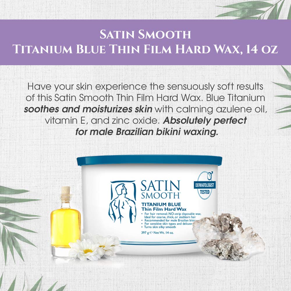 Satin Smooth being applied with spatula on skin demonstrating thin-film coverage and control
