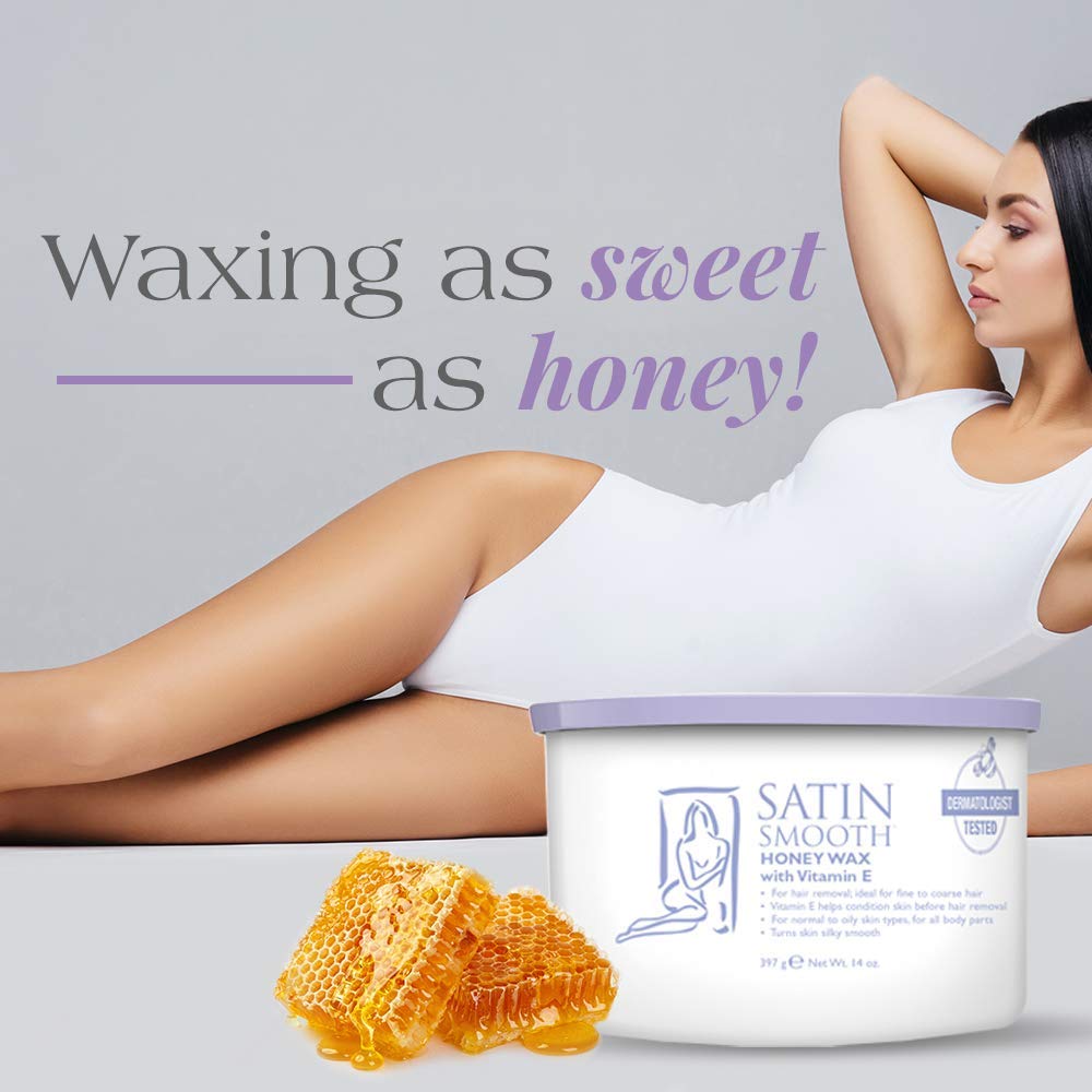 SATIN SMOOTH close-up of soft honey wax texture for smooth application
