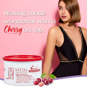 Satin Smooth wax texture close-up showing smooth consistency and low-temperature melt
