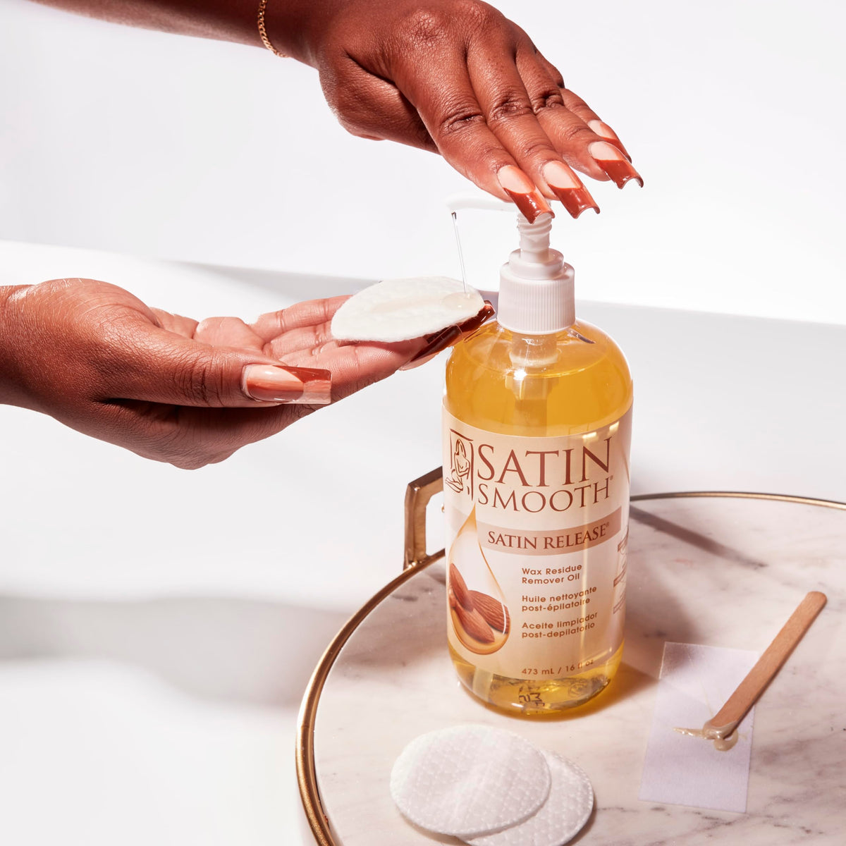 Satin Smooth label detail with directions and ingredient clarity