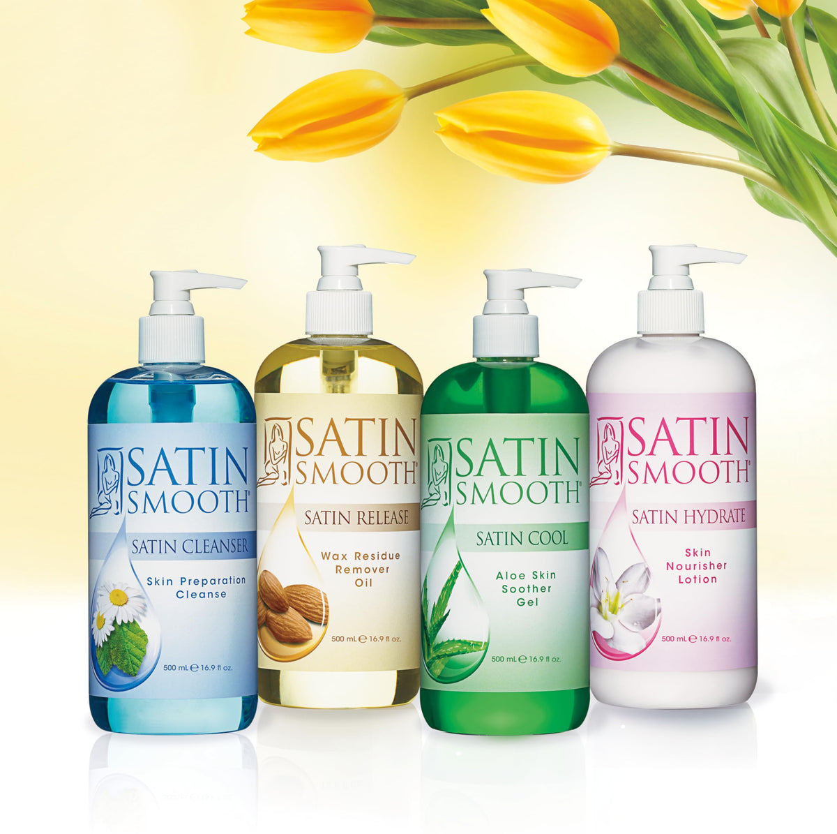 Satin Smooth used in salon setting for fast post-wax cleanup