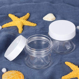 SATINIOR jar held in hand to show size and portability advantage