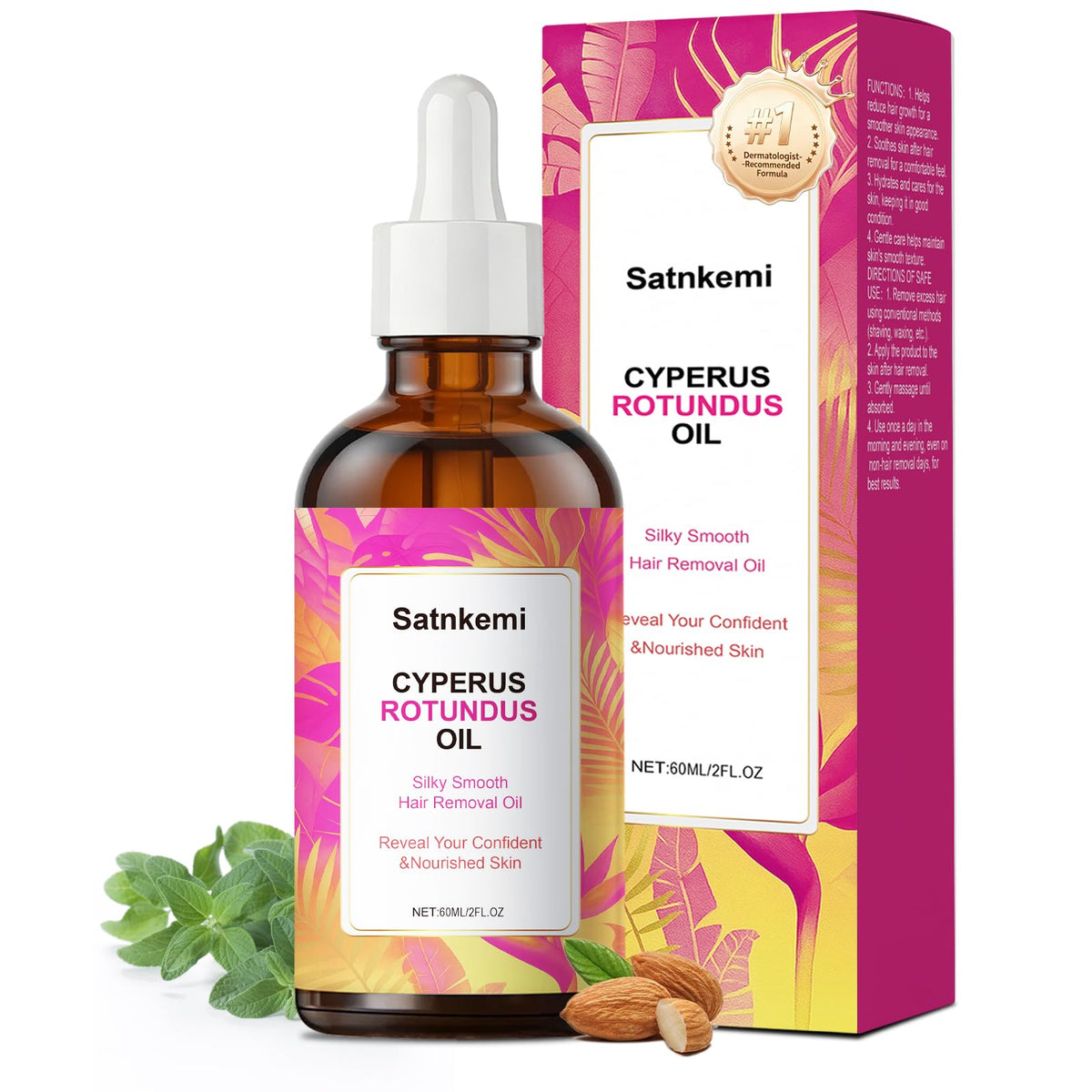 Satnkemi front bottle view showing label and elegant packaging benefit easy identification