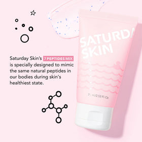 Saturday Skin before and after skin results showing smoother, clearer texture