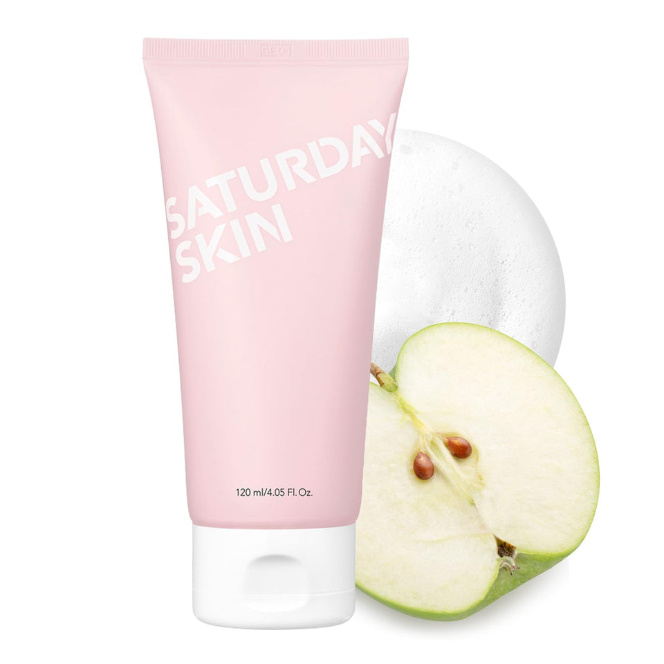 Saturday Skin front packaging showing bottle and label, presents clean hydration