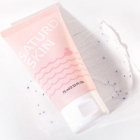 Saturday Skin ingredients label highlighting enzymes and soothing aloe