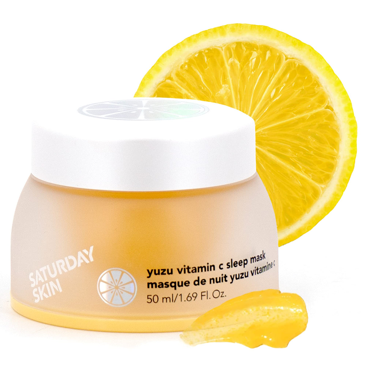 Saturday Skin front packaging showing jar and label for clear product ID and trust