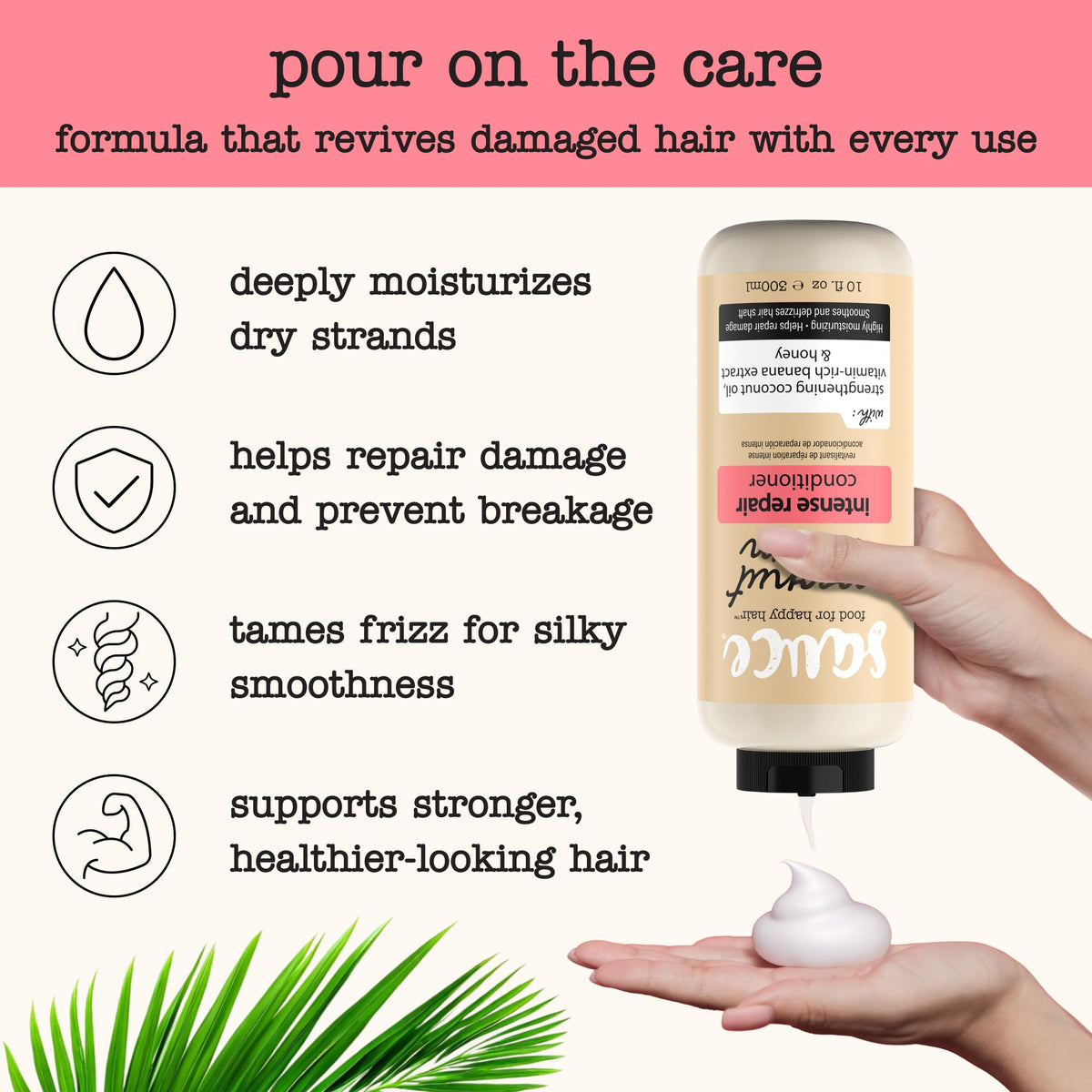 SAUCE BEAUTY close-up label highlighting ingredient claims like paraben and sulfate-free