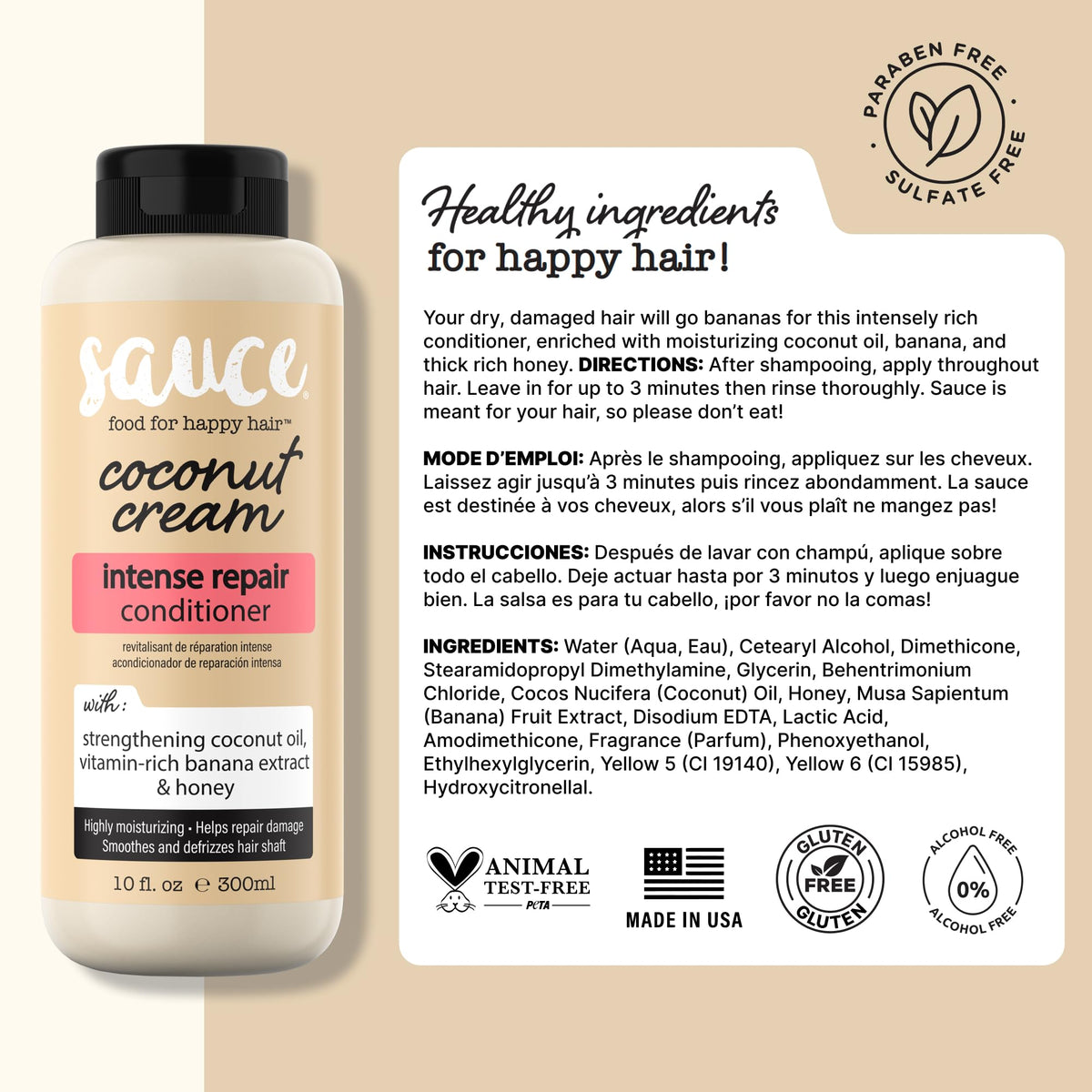 SAUCE BEAUTY lifestyle shot on shelf in a bathroom setting suggesting daily routine use