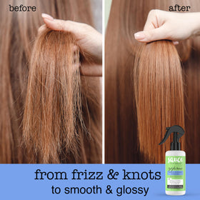 SAUCE BEAUTY texture of leave-in on hand showing lightweight consistency and easy glide
