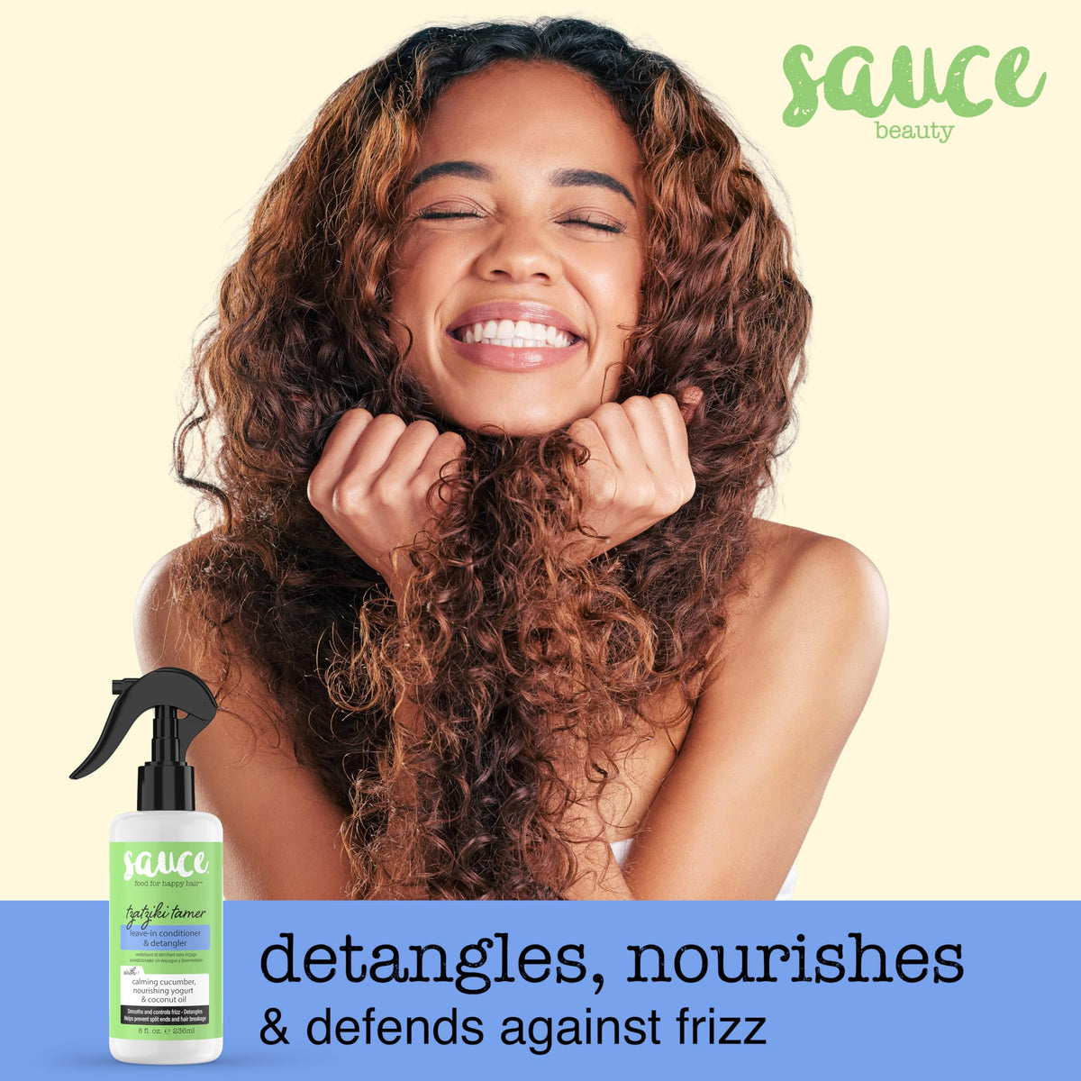 SAUCE BEAUTY spray nozzle closeup demonstrating fine mist for even product distribution