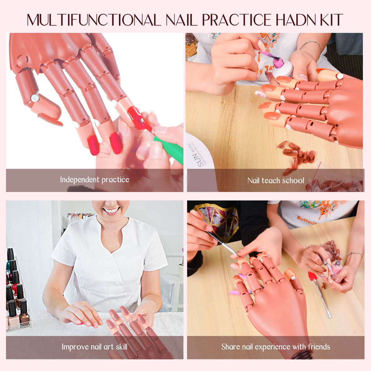 SAVILAND 200 nail tips sorted emphasizing variety for repeated extension practice