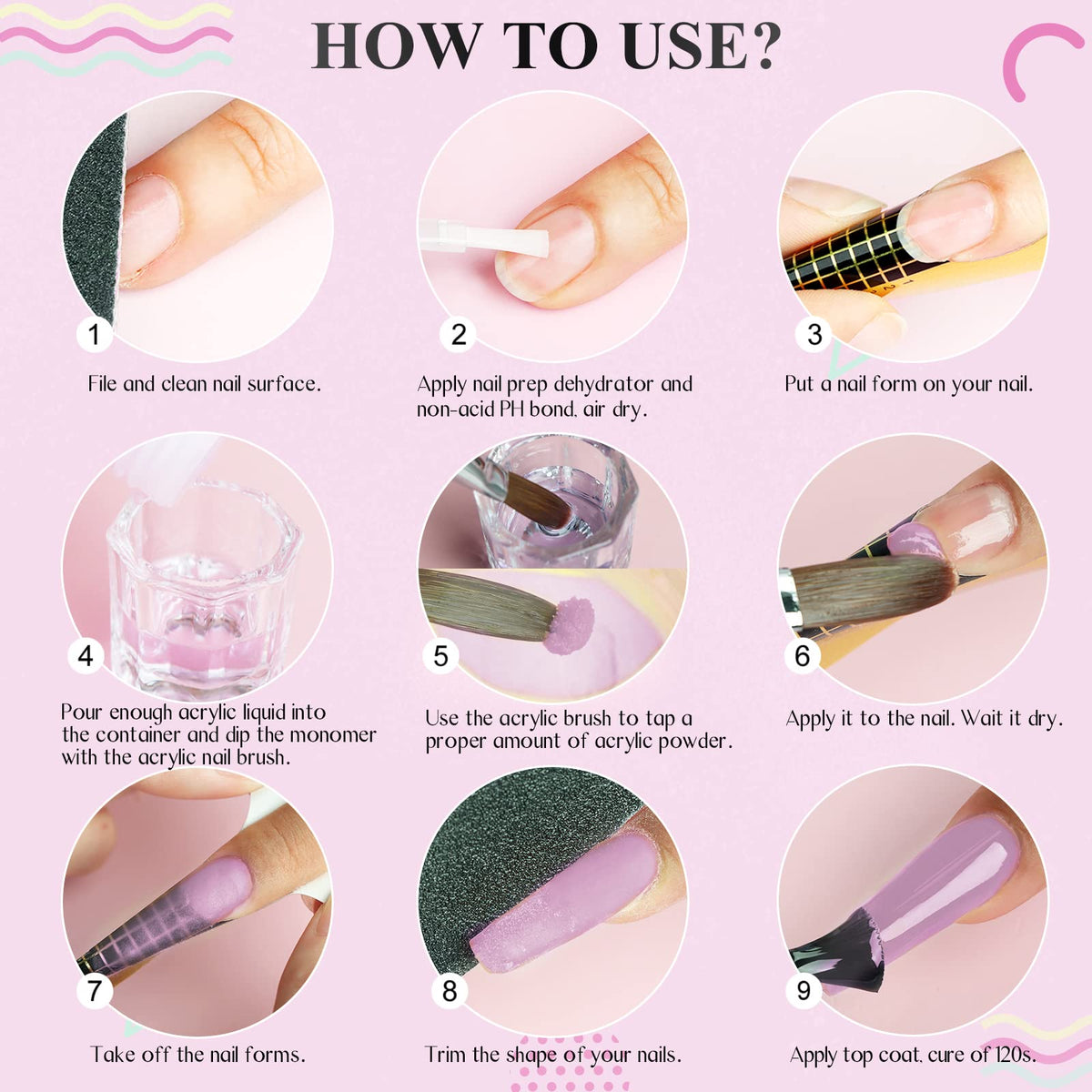 SAVILAND sculpted acrylic nail in use on hand illustrating durable salon-style finish