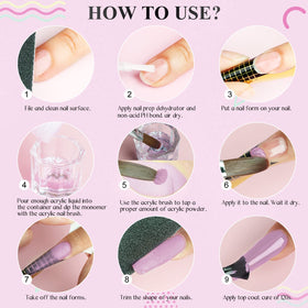 SAVILAND sculpted acrylic nail in use on hand illustrating durable salon-style finish