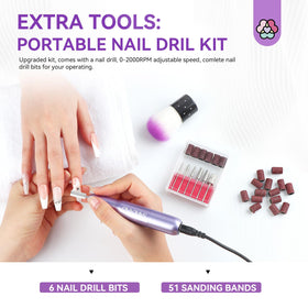 SAVILAND before and after extension comparison, stronger longer-looking nails
