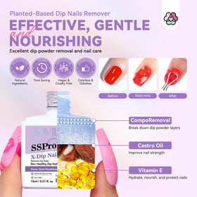 SAVILAND bottle with brush cap applying remover for quick activation