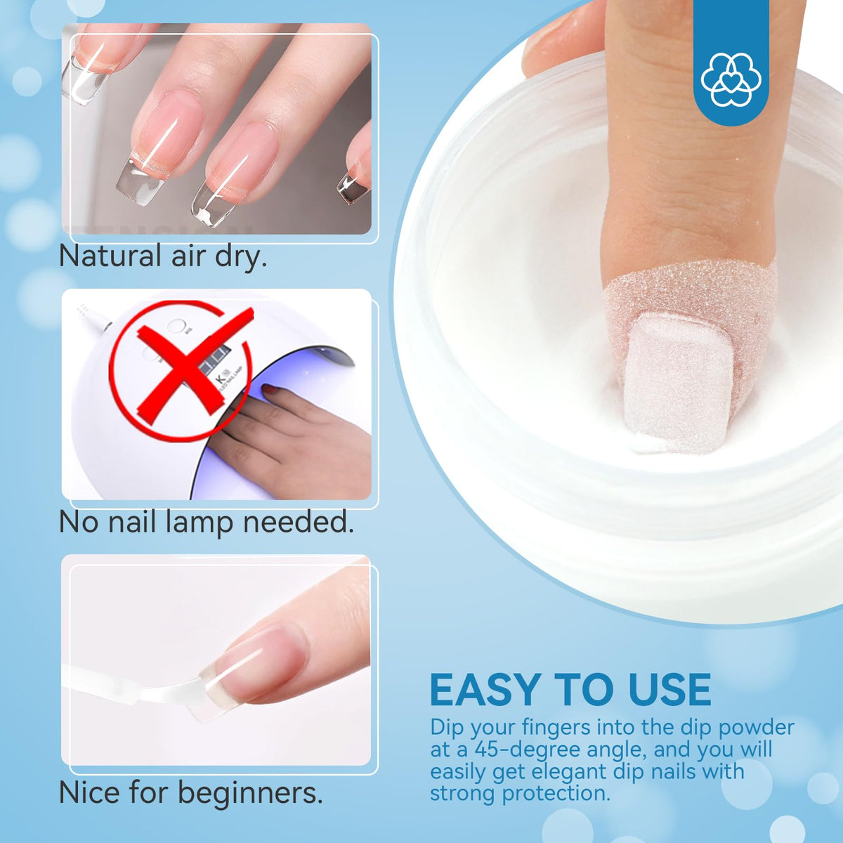 SAVILAND jar beside hand showing 60g size for many manicures