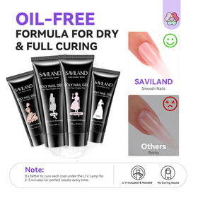 SAVILAND dual forms and nail clip ready to use for quick shaping and consistent extension results