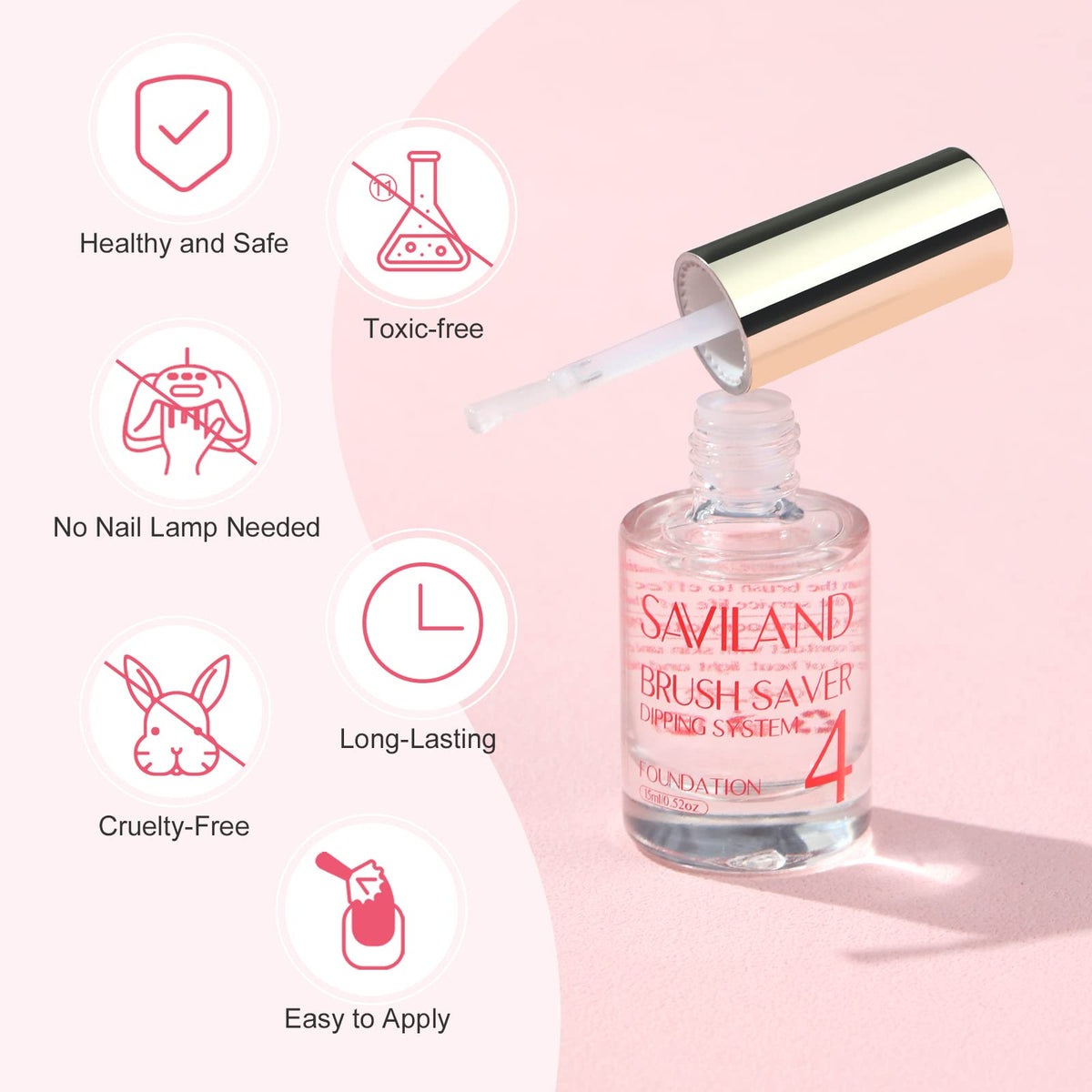 SAVILAND finished nail lifestyle shot showing glossy salon-quality results
