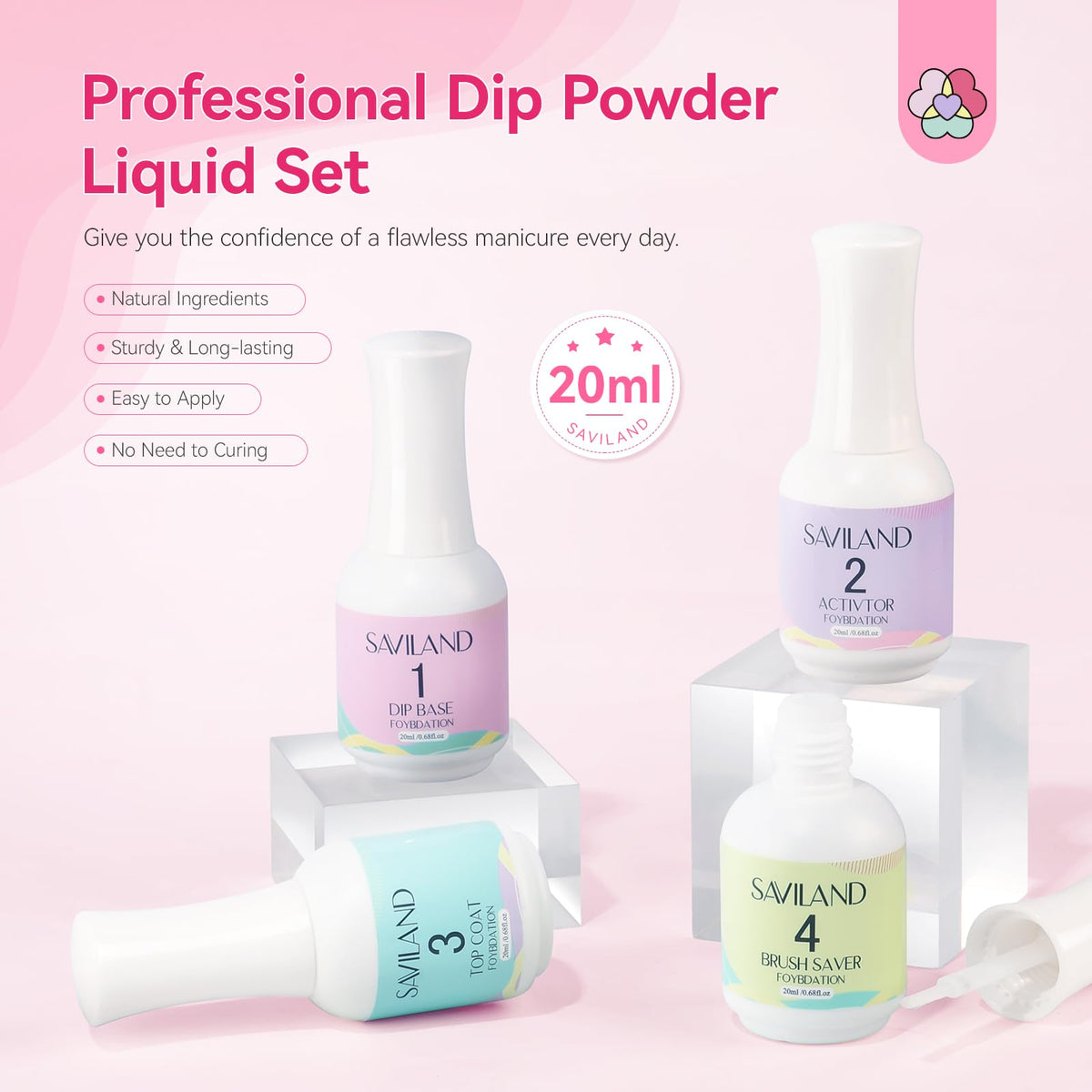 SAVILAND finished nail lifestyle shot showing glossy manicure and durable shine benefit