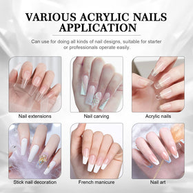 Saviland French manicure demo showing crisp smile lines and professional look