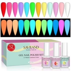 SAVILAND front packaging showing 12 vibrant bottles and kit variety benefit