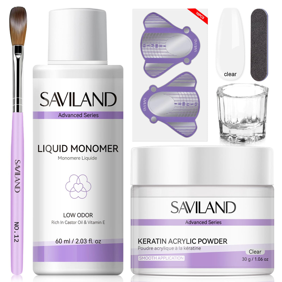 SAVILAND front packaging showing full beginner acrylic kit benefits