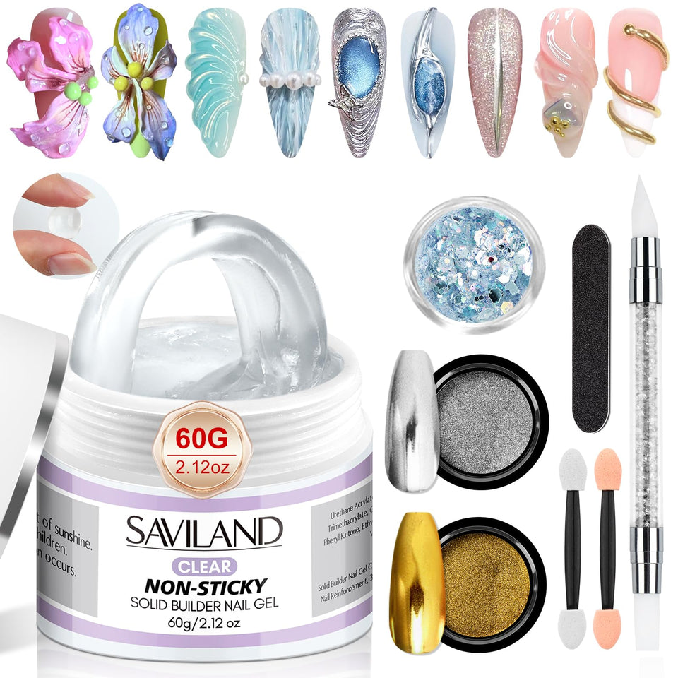 SAVILAND front packaging showing 60g solid builder gel kit for easy identification and quick setup