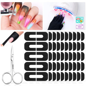 SAVILAND front packaging showing 100PCS protectors and scissors, for neat nail art